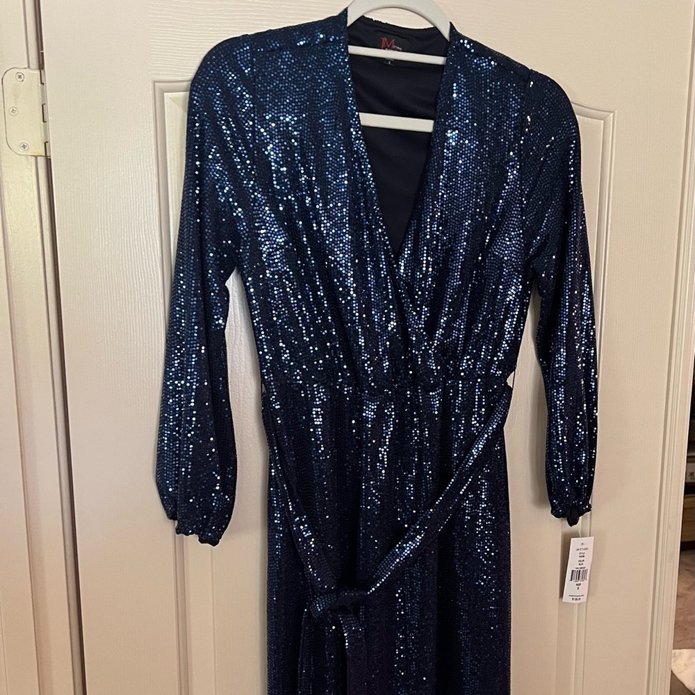 Navy Sequin mini Dress